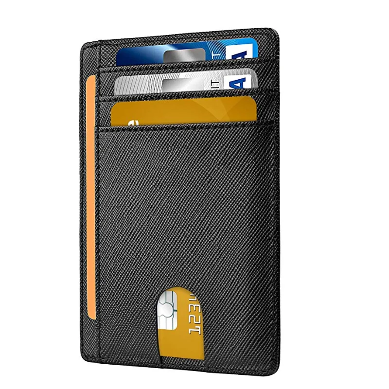 

Slim Minimalist Front Pocket RFID Blocking Leather Wallets for Men