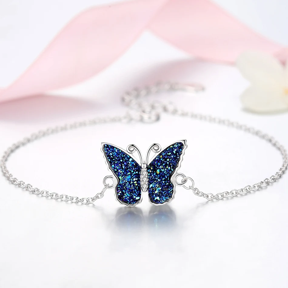 

New Design 925 Sterling Silver Butterfly Bracelets Women Wedding Gifts Cubic Zircon Silver Bracelets Women's Jewelry