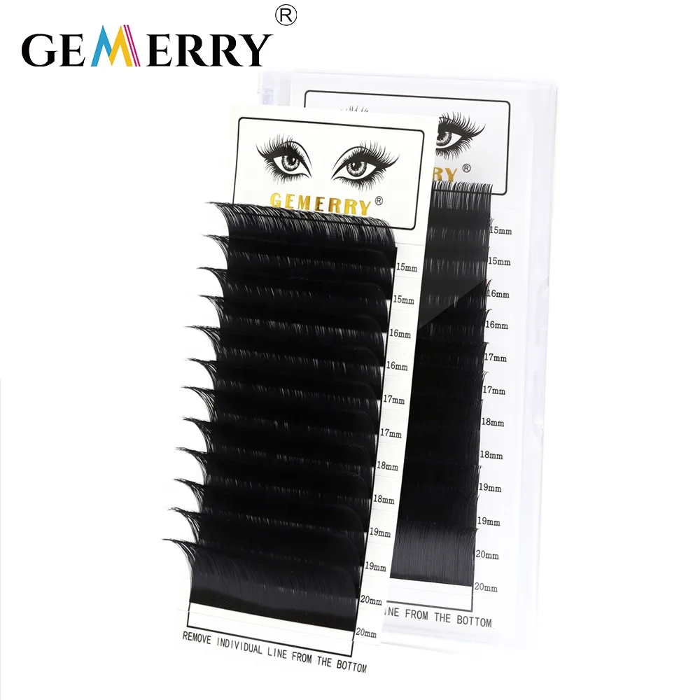 

Gemerry Best Selling 0.03 Lashes Individual Mink Eyelash Extention And Stable Quality Eyelash Extention Individual For Salon