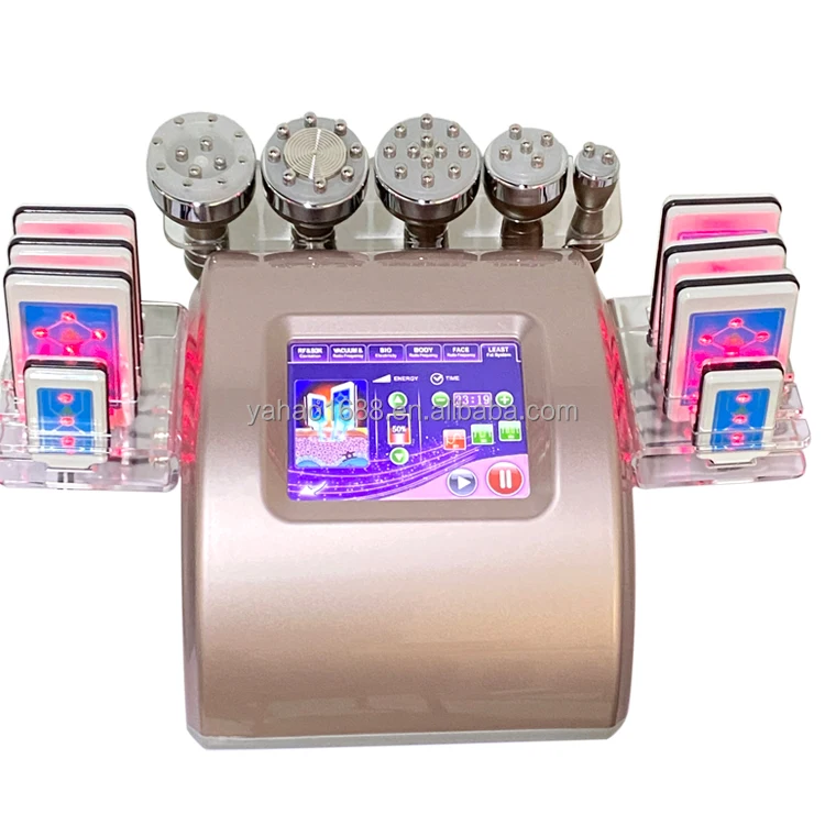 

6 In 1 Body Fat Loss 80K Cavitation Slimming Machine with 130mw Diode Laser Pads