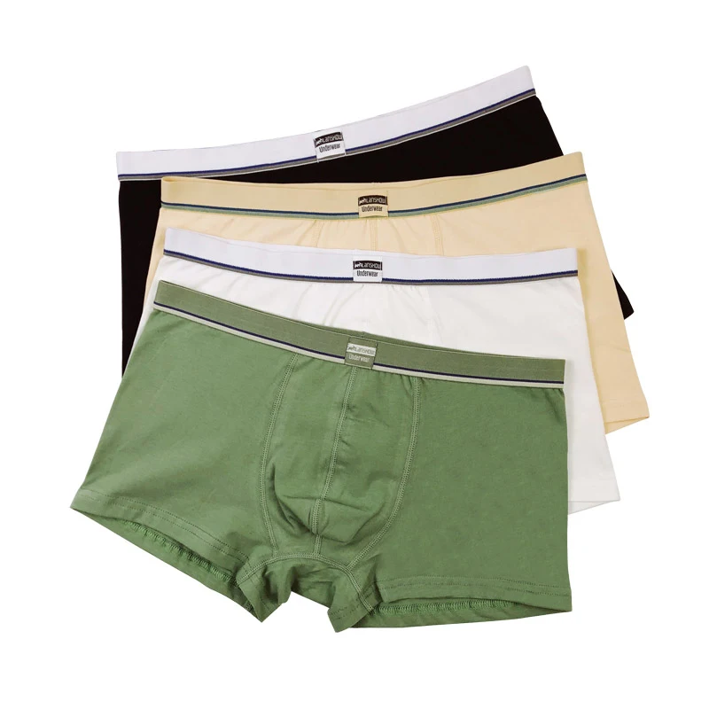 

High quality men's breathable boxer briefs and comfortable cotton underwear, 4 color as picture's shown