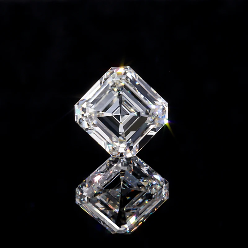 

starsgem whole price 0.9ct 5.5*5.5mm asscher cut step cut cvd lab grown diamond