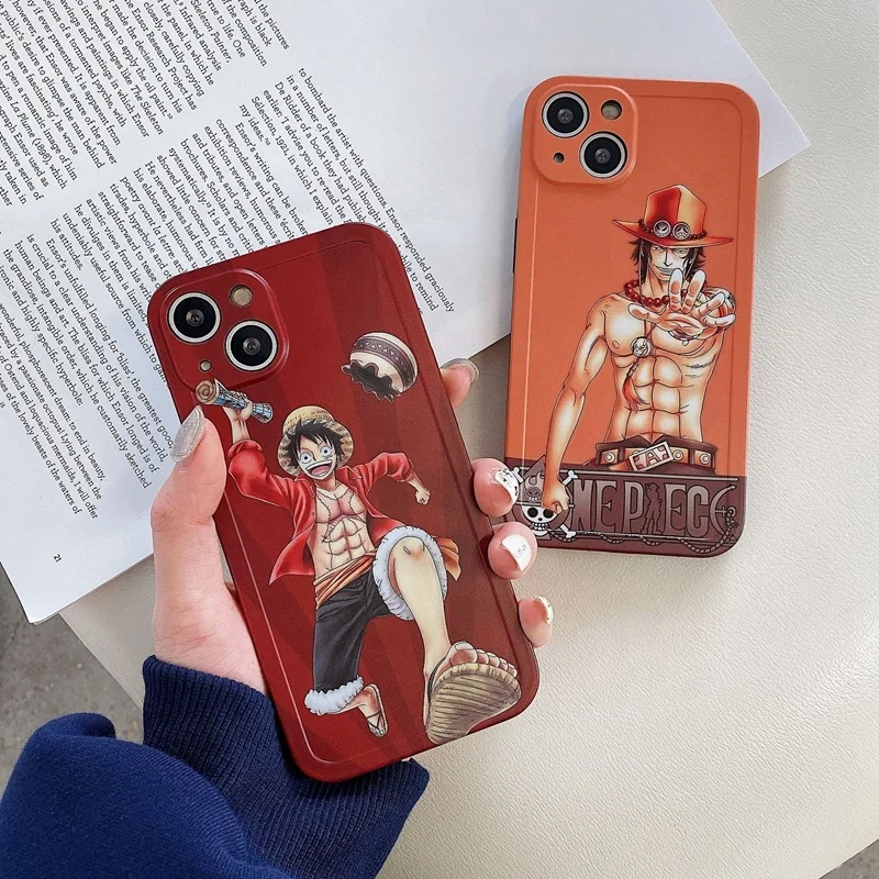 

2022 cartoon character One Piece Monkey D Luffy Case For Iphone XS TPU Phone Case For iphne 13 Pro Max