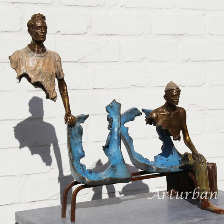 

famous bronze traveler statue abstract missing sculpture bruno catalano travellers