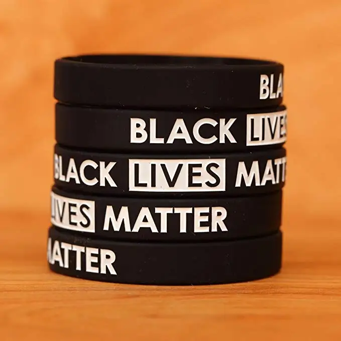 

CHEAP Pulseras Black Lives Matter Wristband Bracelets Silicone wholesale BLM, Any pantone colors