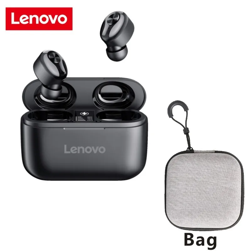 

NEW Lenovo HT18 Wireless Earphone V5.0 Volume Control EarBuds Stereo HD Talking IPX5 Waterproof Earbuds for Sport Stock, Black