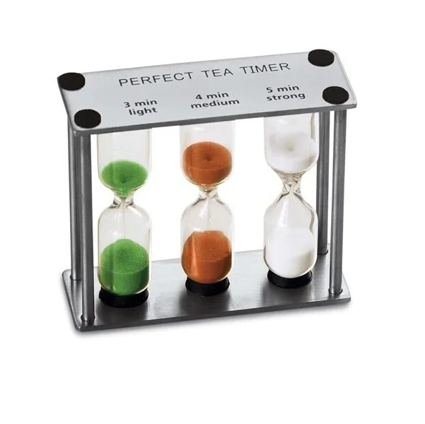 

Metal Perfect Tea Timer Three-In-One 3-4-5 Minute Sand Hourglass Timers for Kids, Classroom, Home Decor, Customerized