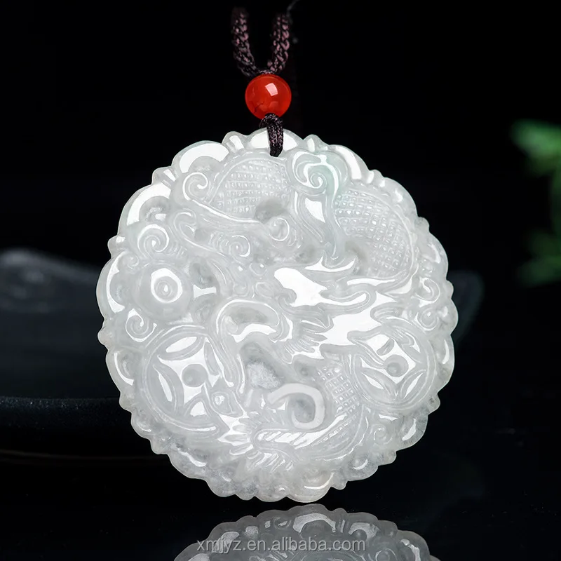 

Certified Grade A Natural Myanmar Jade Dragon Brand Zodiac Dragon Pendant Ice Jade Pendant Men And Women Four Will Jade