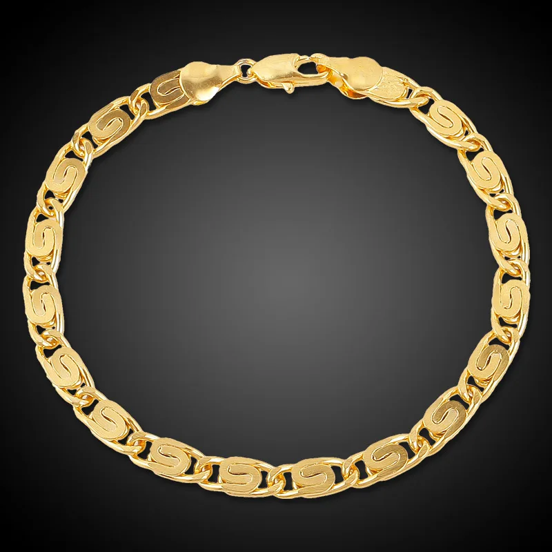 

korea wind bracelet Korea Wind Charm Hot Sale 18K gold-plated Geometric copper wholesale men women bracelets