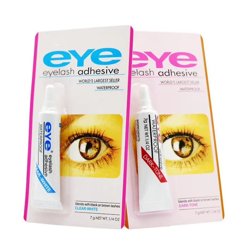 

DHL with packing Practical Eyelash Glue Clear-white/Dark-black Waterproof False Eyelashes Adhesive Makeup Eye Lash Glue Cosmetic