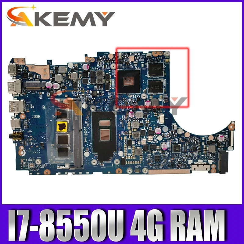 

TP410U TP410UAR Motherboard For ASUS VivoBook Flip 14 TP410UAR TP401UA TP410UR Laotop Mainboard I7-8550U 4G RAM 90NB0FS0-R01E00
