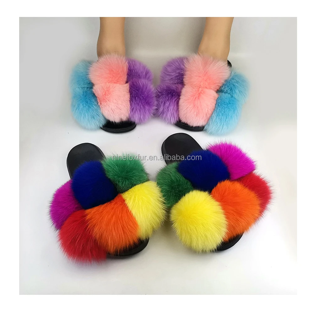 

Wholesale Custom Household Fur Slipper For Ladies Women, Customized color