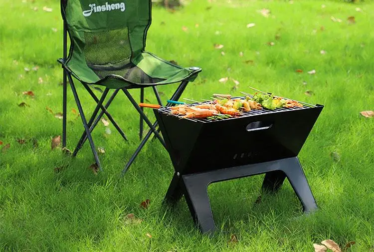 China factory bbq grill stand not coated folding barbecue grill designs