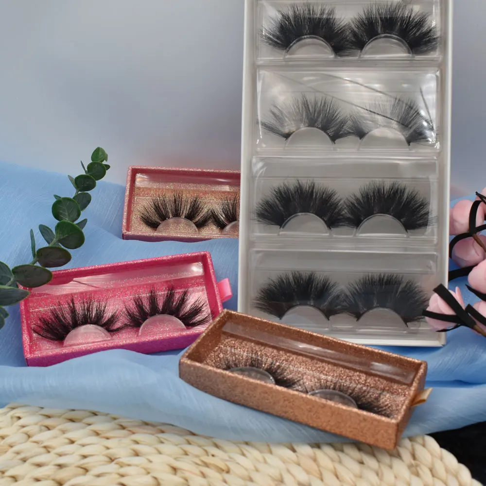 

2021 new high efficiency dramatic professional design label LOGO natural real 3d eyelashes mink soft individual lashes