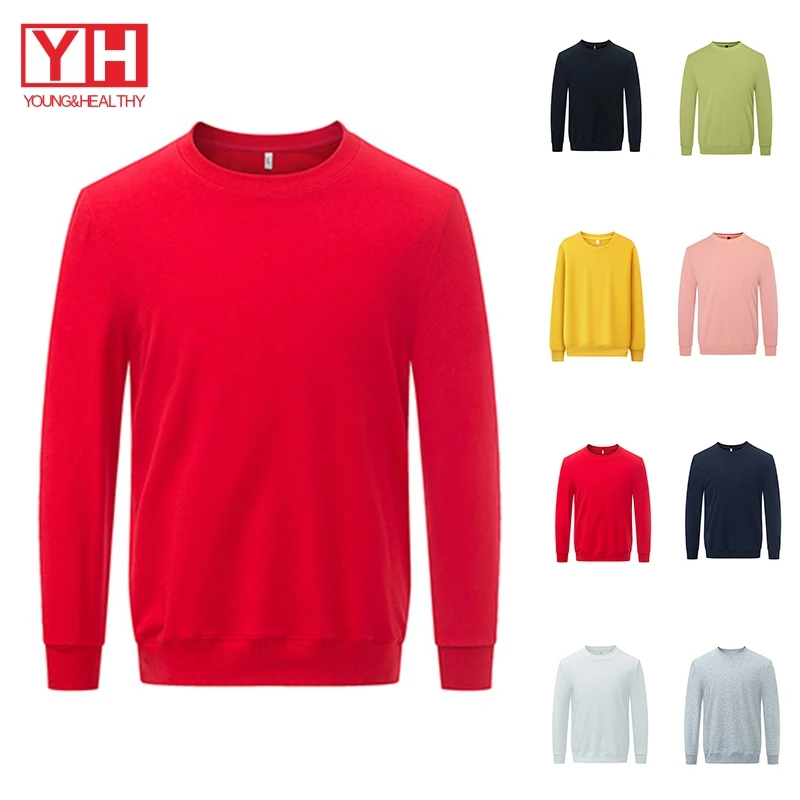 

Hot Sale Premium Slim Fit Winter Thick Crewneck Pull Over Plain Sweatshirt For Men