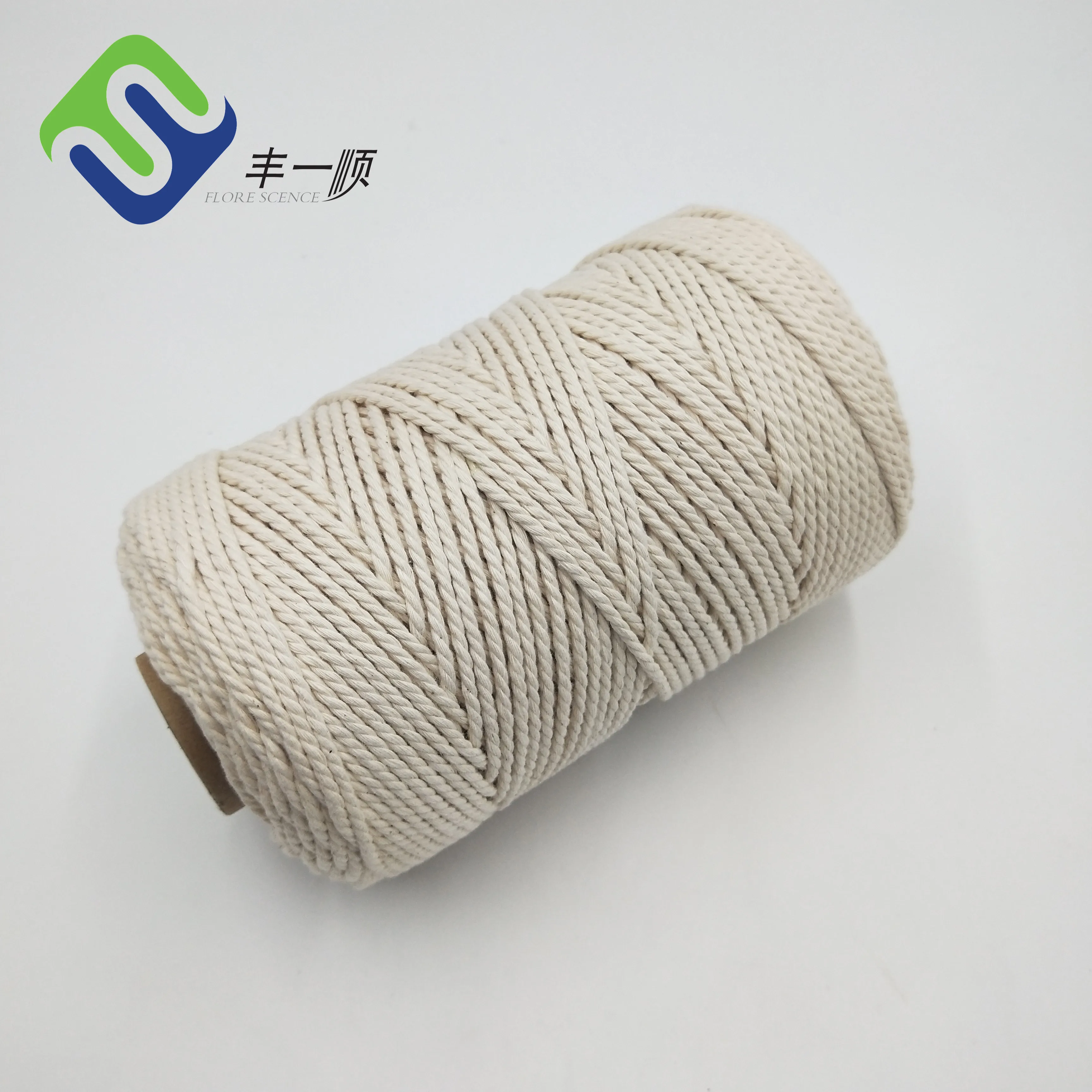 ຂາຍສົ່ງສາຍເຊືອກປະດັບຫ້ອຍ 3mm macrame cord cotton rope 3mmX220yards