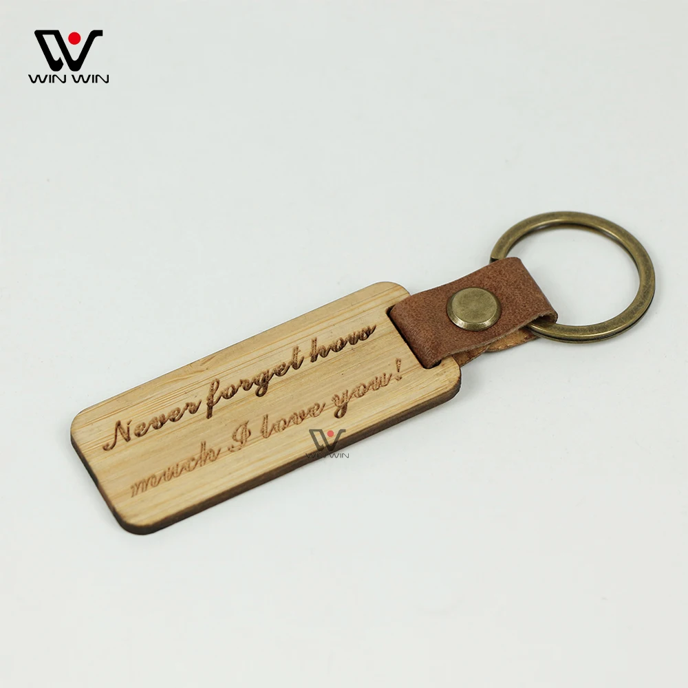 

Engraved Wood Keychain Eco Friendly Wood Keychain Wooden Key Ring With Name, Natural