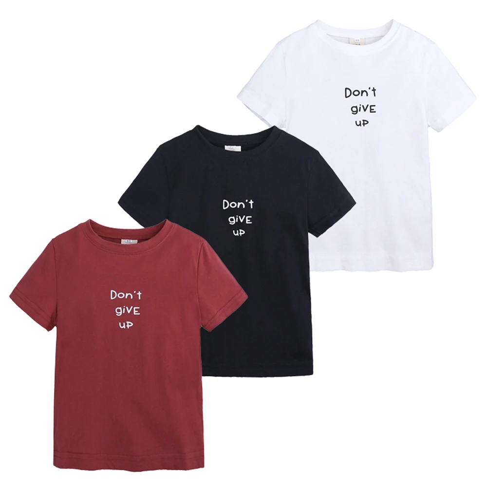 

Kids Boys Girls Plain Tshirt Baby Summer T Shirt Infant Solid T-Shirt Toddler Letter Tops Children Soft Cotton Tee Shirt, As picture