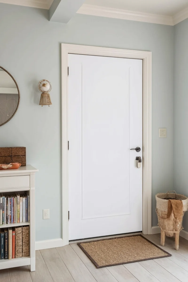 Chalkboard nameplate on a child's bedroom door
