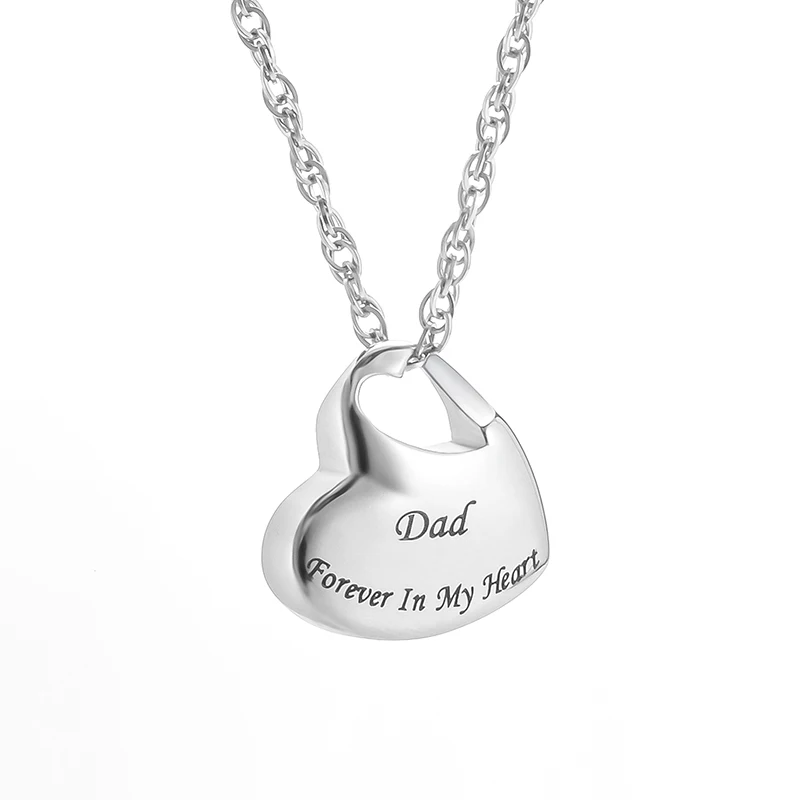 

Heart Urn Necklace Ashes Holder Pendant Cremation Jewelry for Dad Mom Grandma Grandpa, Silver, gold, rose gold, black