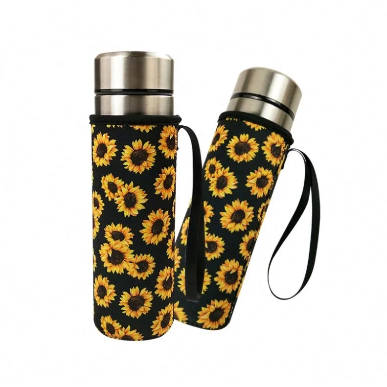 

FREE SHIPPING Sport Portable Water Glass Cup Cover Coloful Sleeve Bag Neoprene Insulated Water Bottle Holder With Strap, Colorful