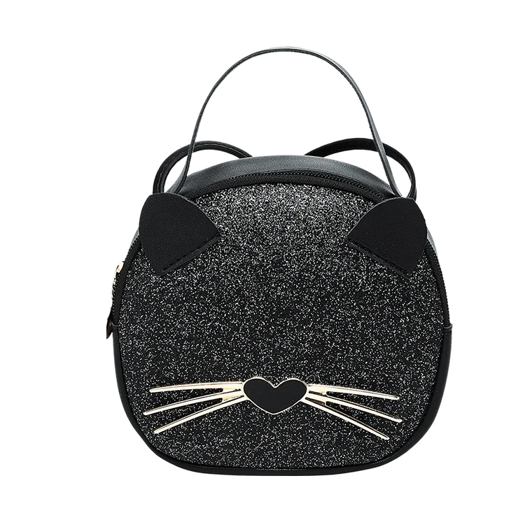 

new Edision arrival Fashion messenger bag girl wild ins cat small round bag