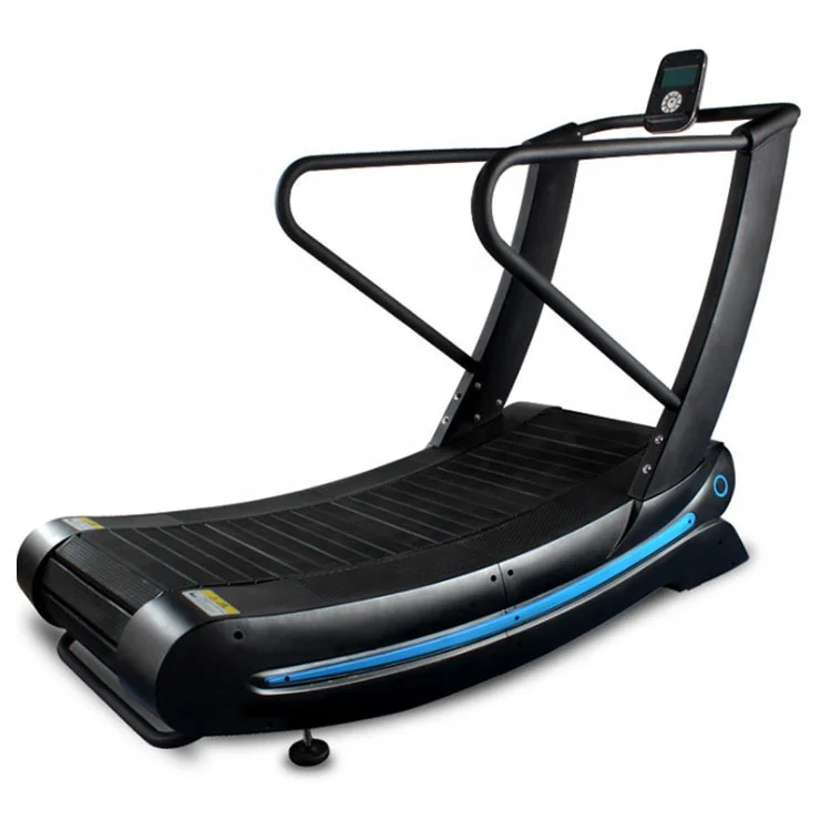 

Commercial Self-generating Fitness Gym Curved Treadmill Running Machine, Blue