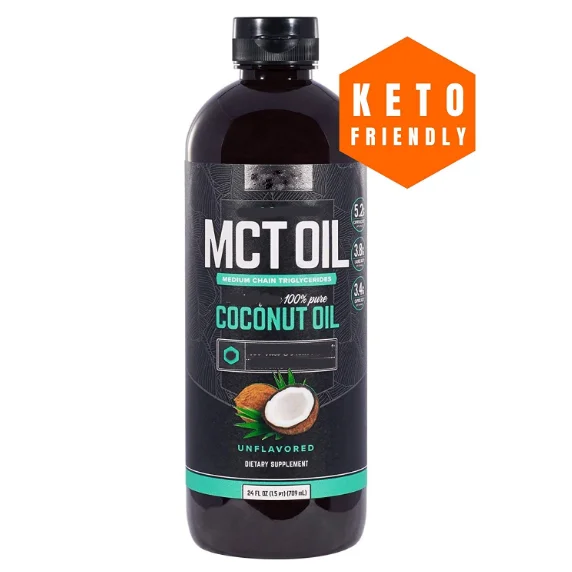 

Private label pure Organic keto coconut oil food grade mct oil c8 bulk, No color