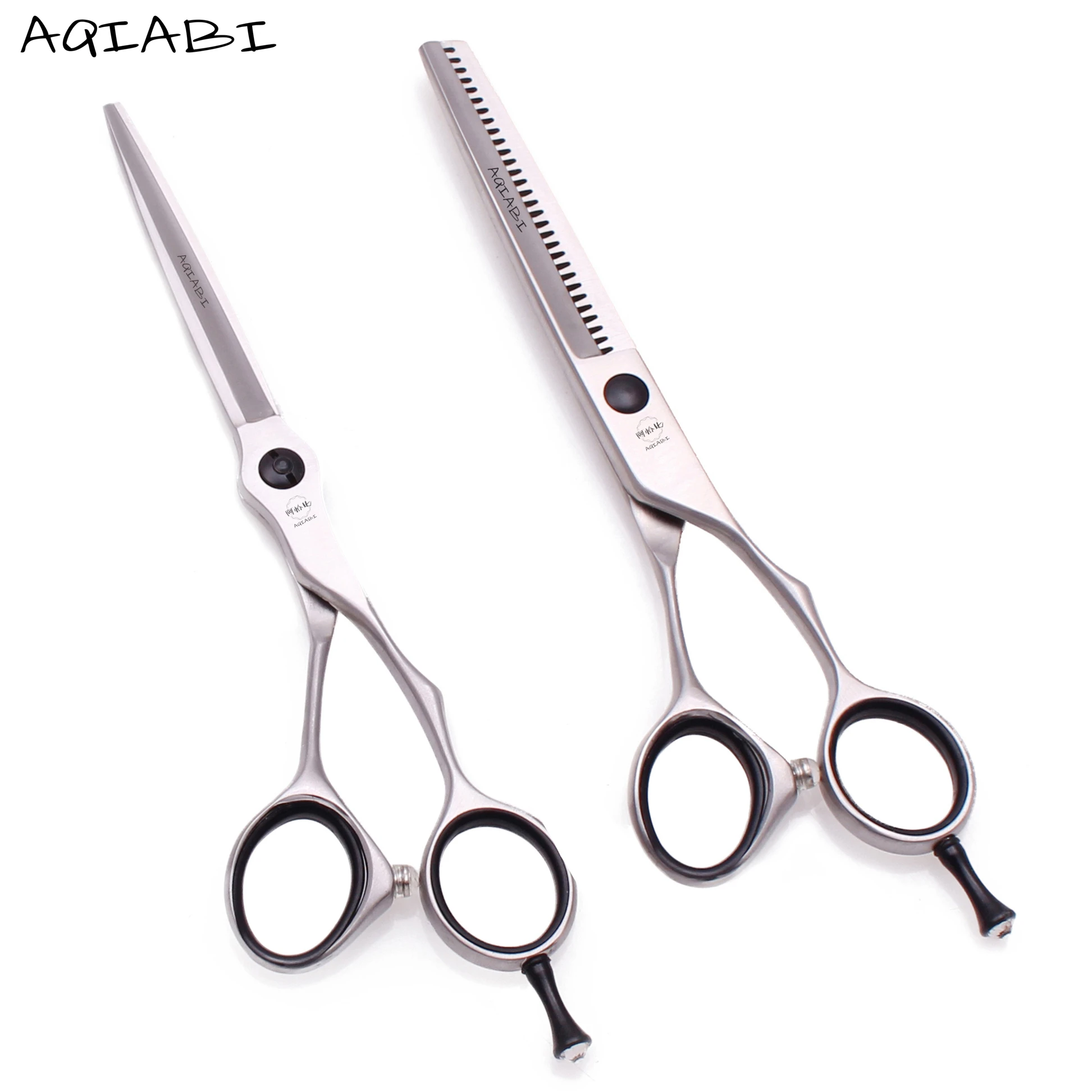 

AQIABI Professional Hairdressing Scissors Hair Cutting Scissors 440C Thinning Shears Hairdresser Barber Scissors Japan A9201, Shiny