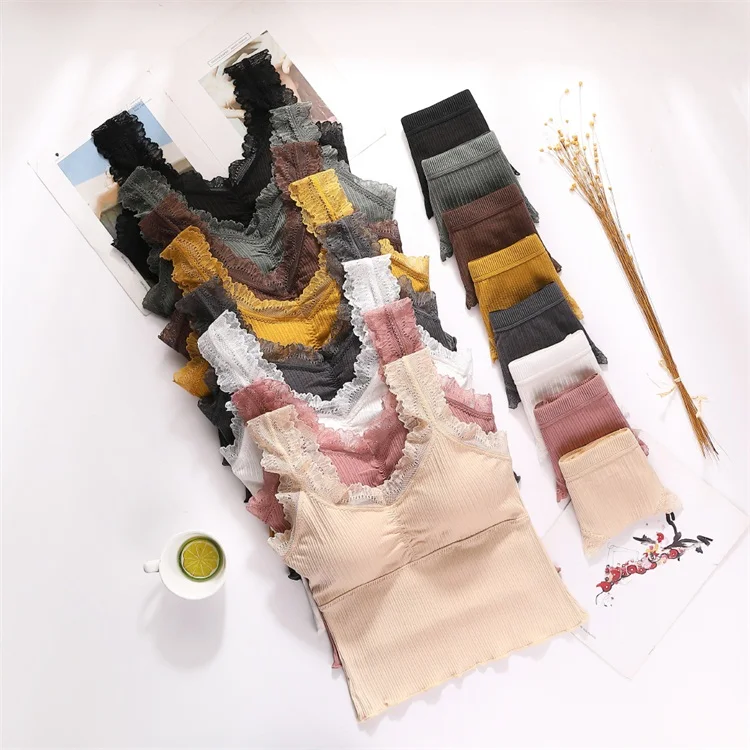 

Gold supplier New design women panties and bra set korea bra and brief set cotton bra women