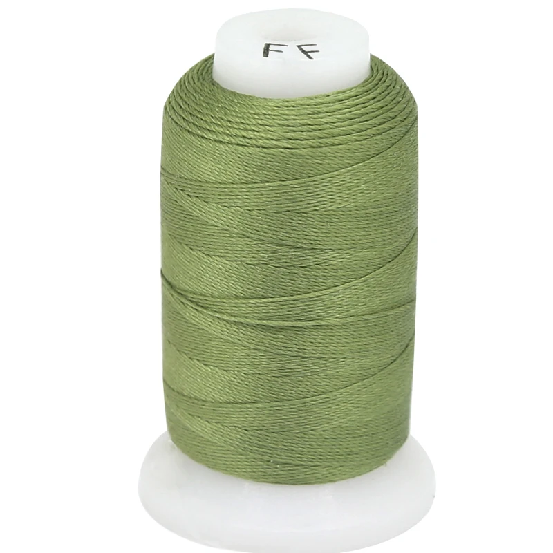 

XuQian 115Yards Multicolor Silk Cord 100% Natural Bright Green Silk Thread