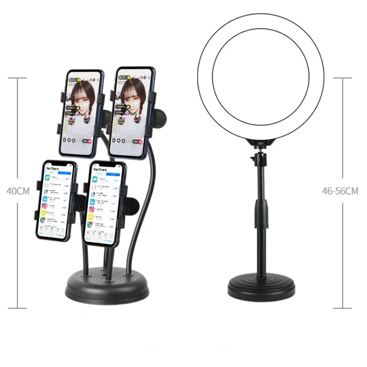 

Dropshipping Mobile Phone Live Broadcast Phone Stand Anchor Selfie Ring Light Beauty Four-Position Desktop Stand