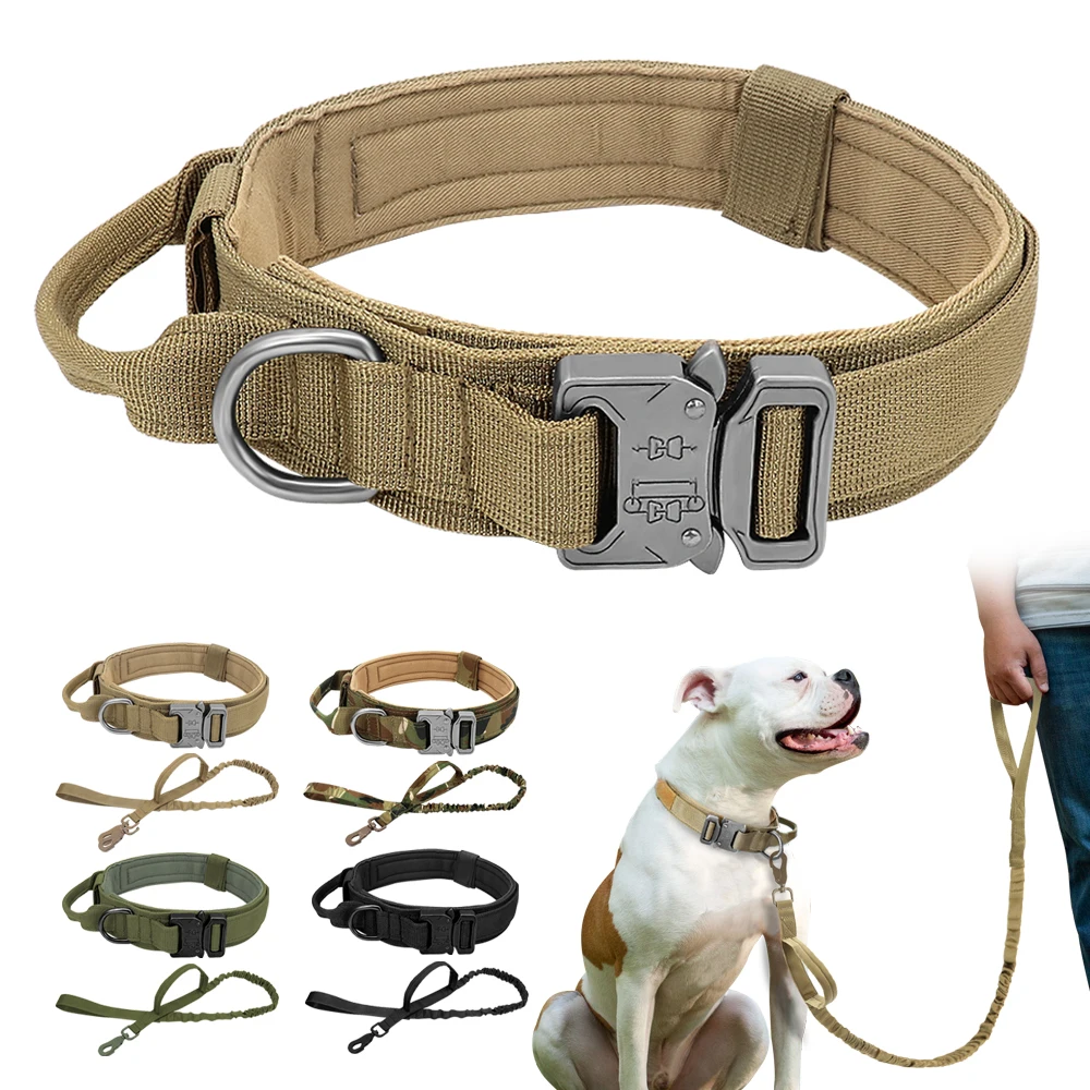 

Durable Tactical Dog Collar Adjustable Nylon Military Dog Collar For Medium Large Dogs