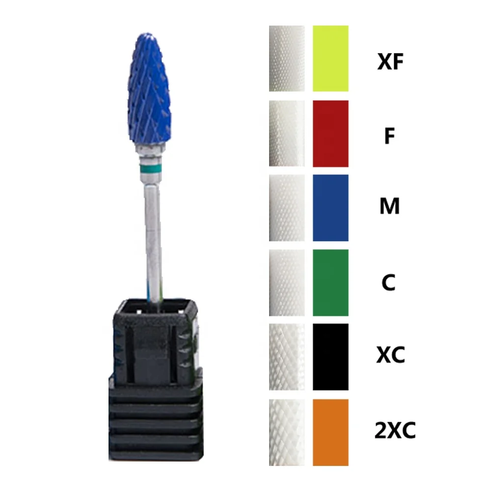 

machine accessories ceramic nail drill bit manicure pedicure nail drill, Light green,red,blue,dark green,black,yellow