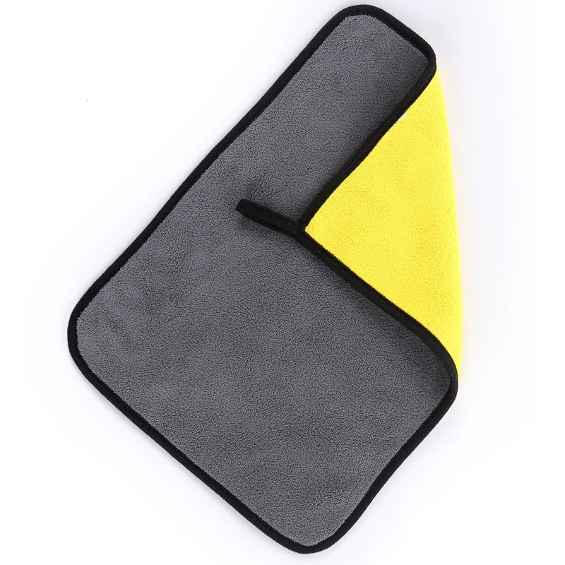 

Car Cleaning Cloth Dust Cloths Washable  2PCS Yellow Grey Sides House Kitchen Car Use Microfiber Car Washing Towel