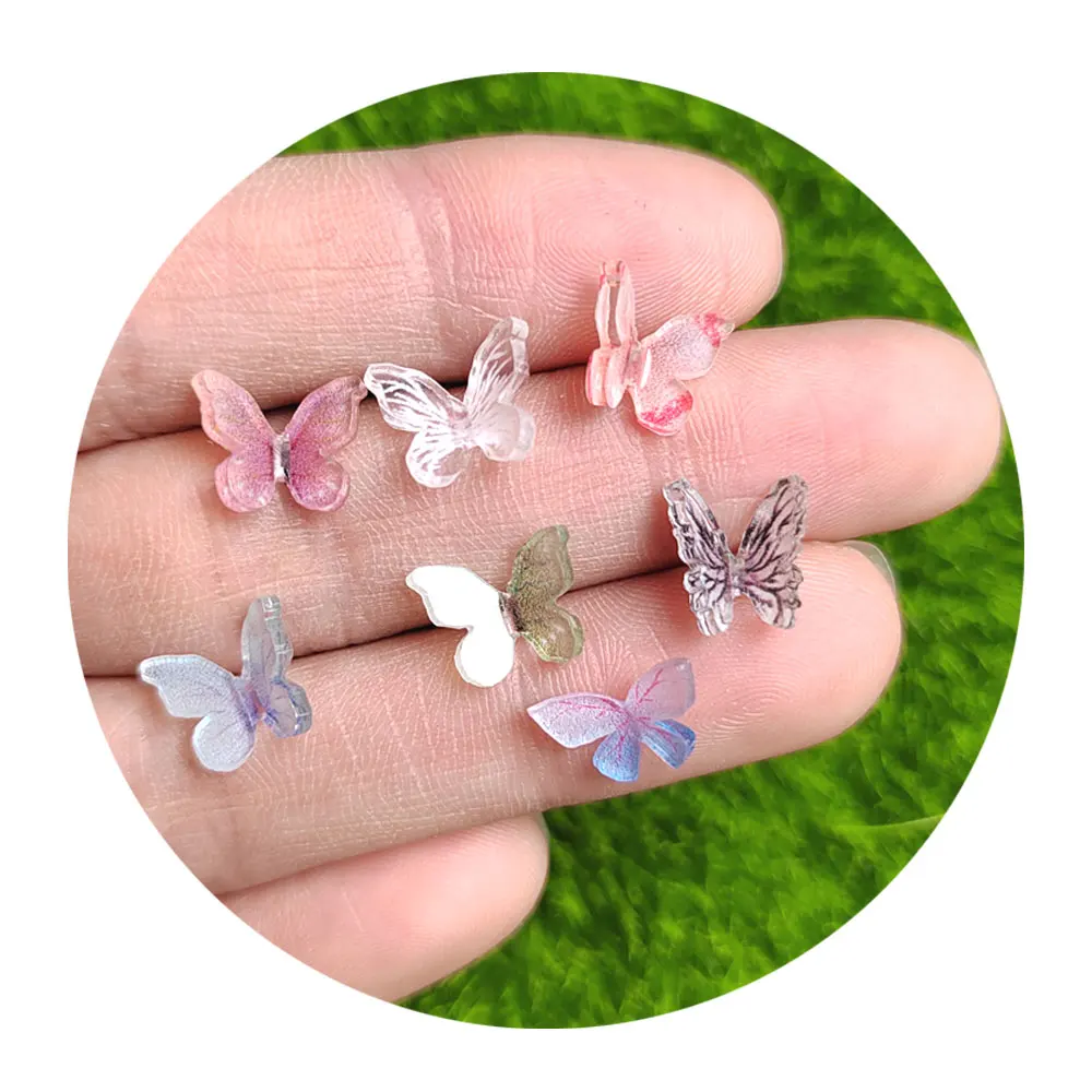 

Cute Resin Butterfly Nail Beauty 8*10mm 3D Nail Art Decor fit Girls Women Phone Case Handicraft Charms