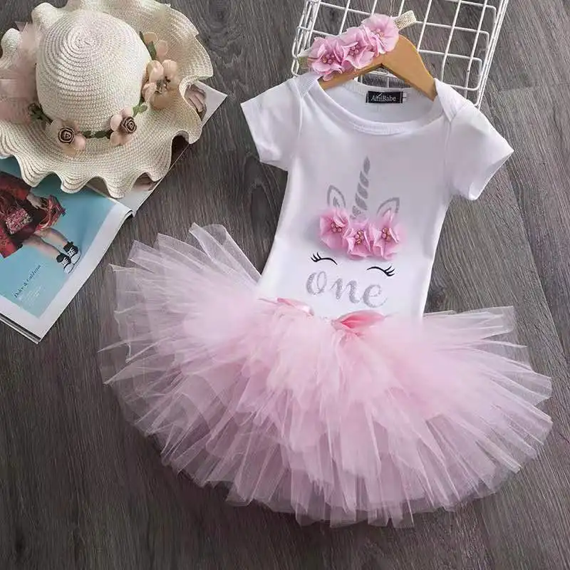 

1 Year Girl Baby Birthday Dress Girls Tutu Dress Kids Toddler Clothes Baby Baptism 1st First Birthday Outfits For Babies 12month