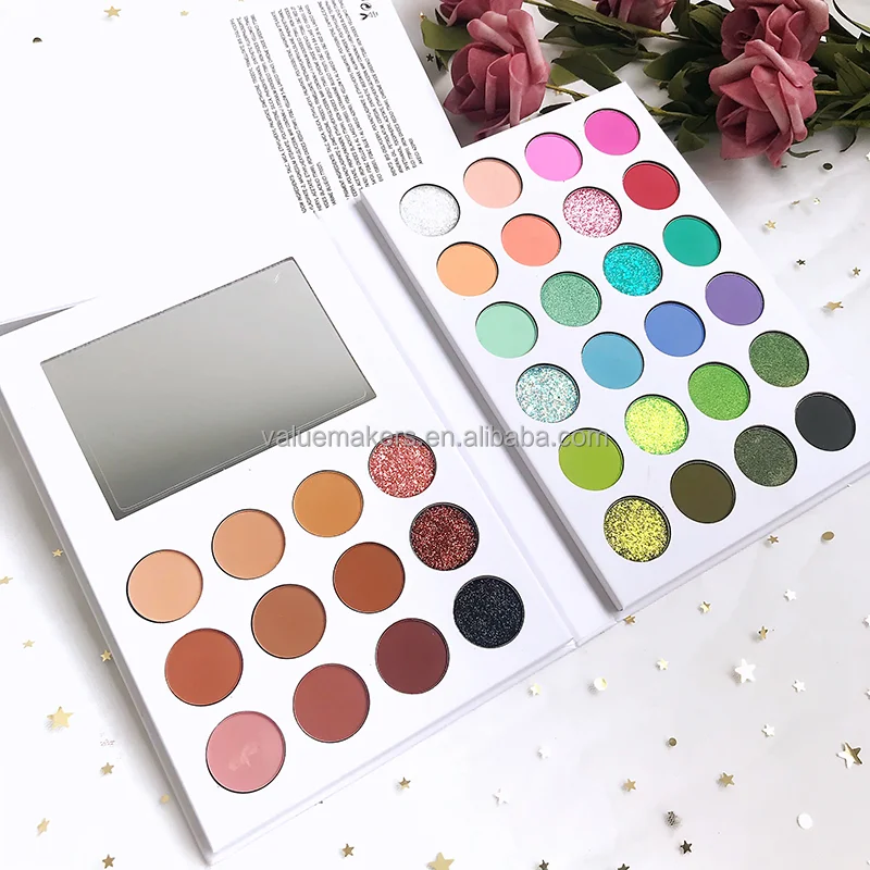 

cosmetics makeup products highly pigmented no label eyeshadow palette, Multi-colored