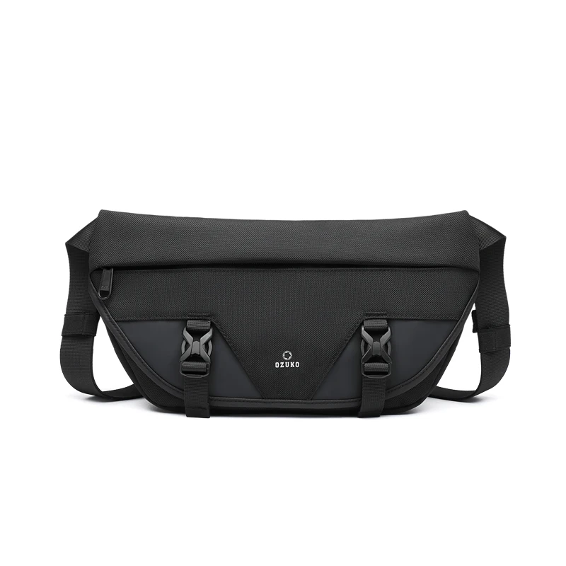 

Ozuko 9529 New Stylish Designer Sling Bag Fashion Sport Waist Bag Men Commuting Business Fanny Pack Waterproof Men Chest Bag