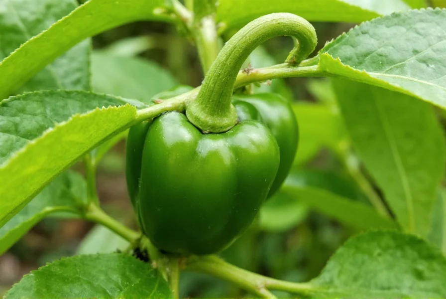 Close-up of healthy chili pepper plant showing proper pruning technique and pest inspection process