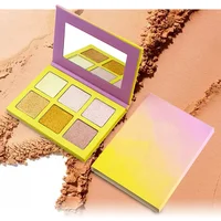 

OEM new highlight palette 6 colors shimmer highlight face make up highlight palette private label