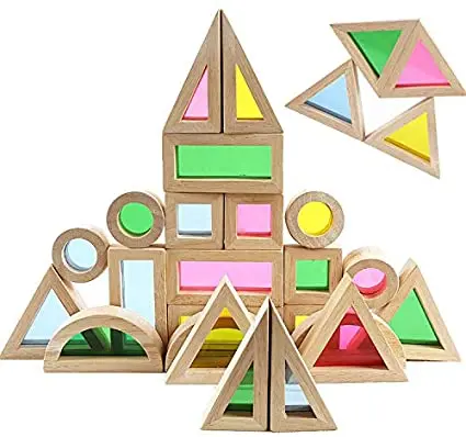 
Wooden Building Blocks Rainbow Stacker Toys Wooden Blocks Stacking Game Building Blocks Construction toys  (1600073372210)
