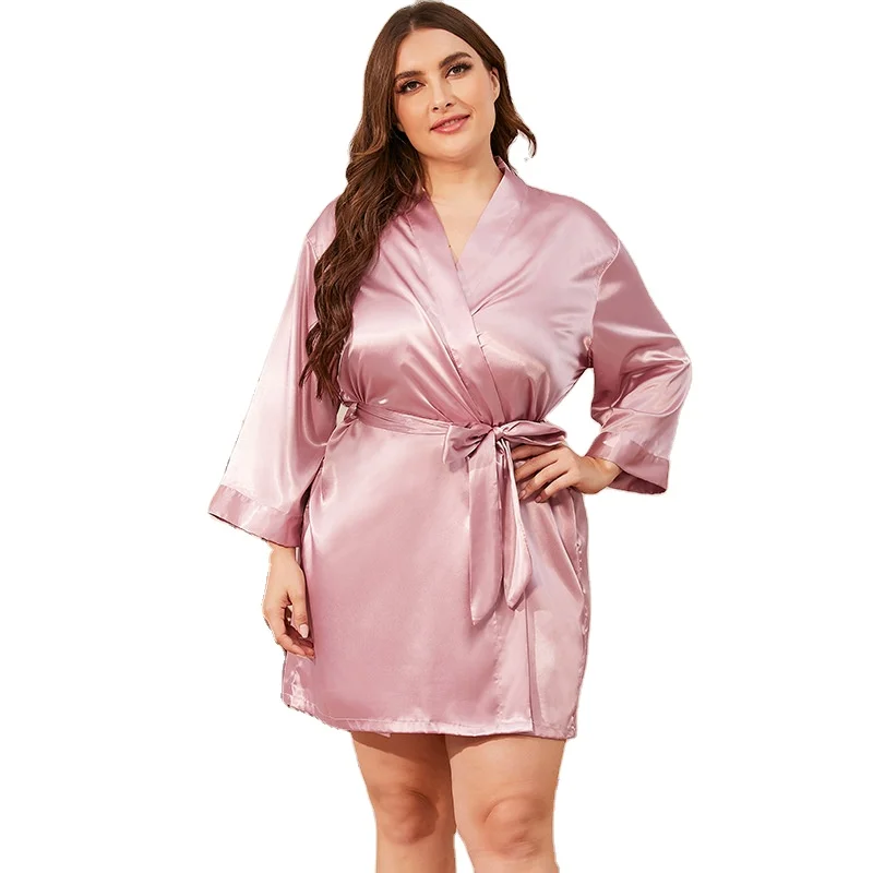 

Hot Selling Ladies Silk Women's Sexy Short Sleepwear Dresses Plus Size Womens Sleepwear