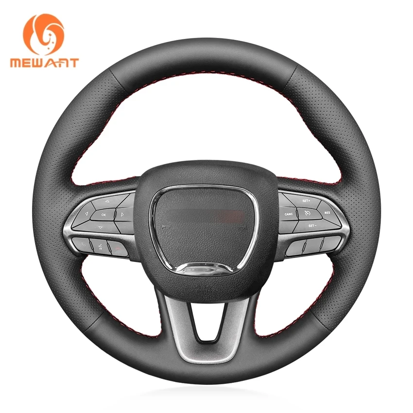 

Car Accessories Custom Steering Wheel Cover with Needles For Dodge Challenger Charger 2015 2016 2017 2018 2019 2020 2021