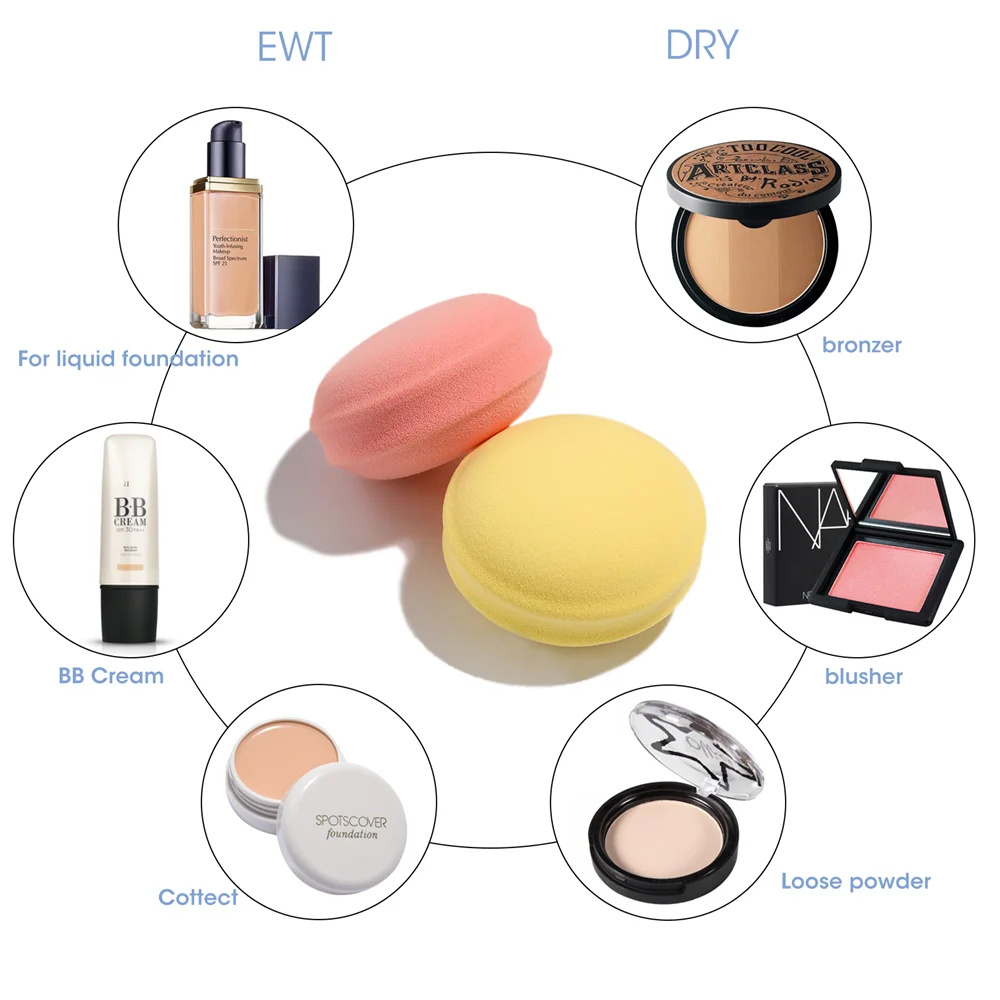 Pink Makeup Sponge Pufff Soft Makeup Tools Face Foundation Puff Set