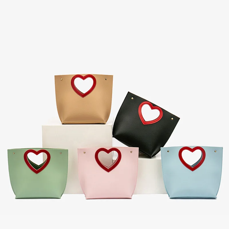 

Sweet heart-shaped hollow out ladies handbag crossbody single mini phone bag women shoulder bag