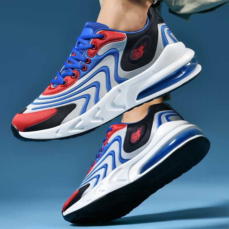 

Men's Casual Shoes Fashion Sneakers For Men Flat Shoes Trend Comfort Shoes Men's Breathable Mesh Movement Tzapatos De Hombre, Black,orange,blue-red