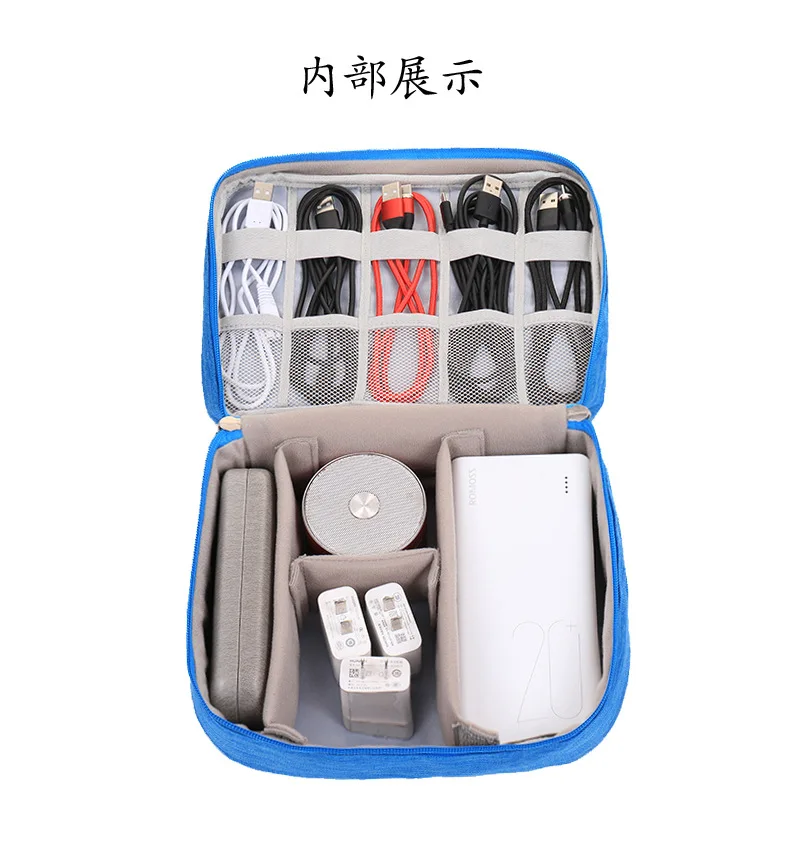 

New design Travel Electronics Accessories Gadget Accessory Bag Digital Storage Cable Organizer Bag, Customized