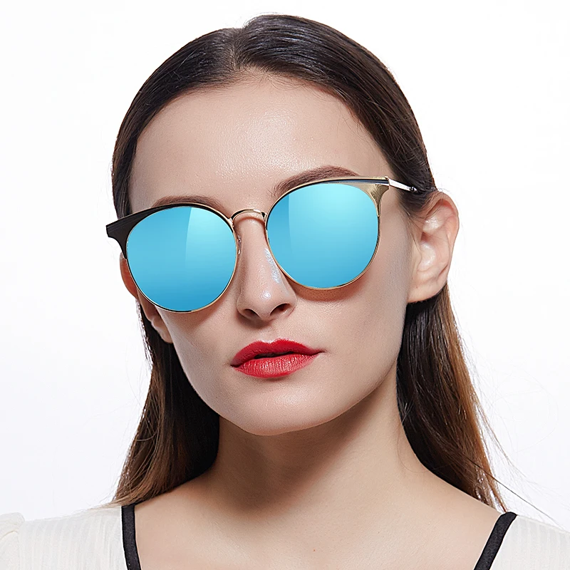 

RENNES [RTS] New Fashion Titanium Round Frame Sunglasses Unisex Polarized Sunglasses, Colorful
