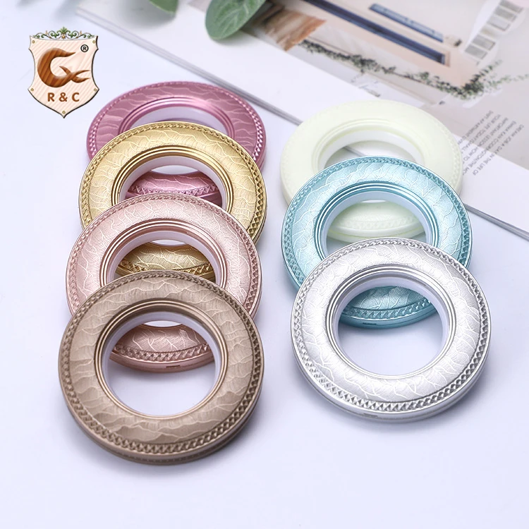 

2021 Plastic PP Low MOQ Factory Price Water Ripple Roman Ring, Curtain Accessories Curtain Eyelet Wholesale Hot Sale /